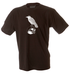 Camiseta hombre cuervo calavera