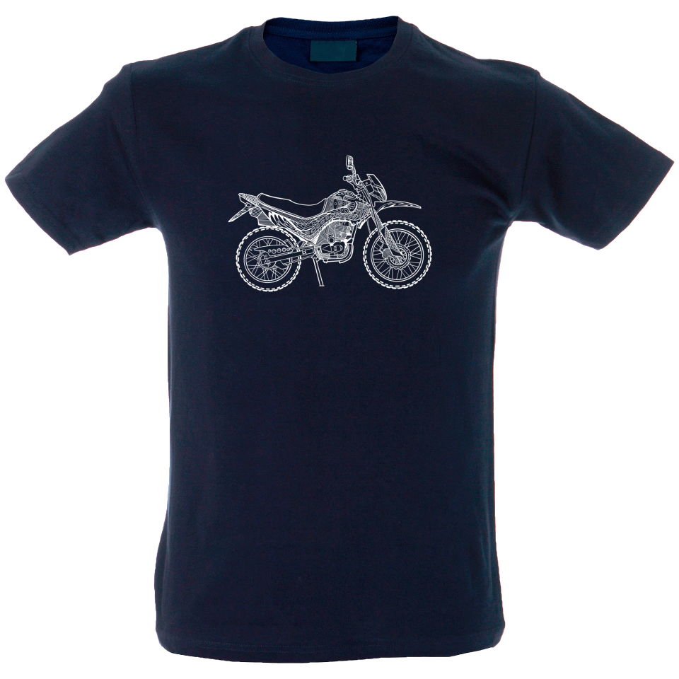 Camiseta hombre dibujo una moto