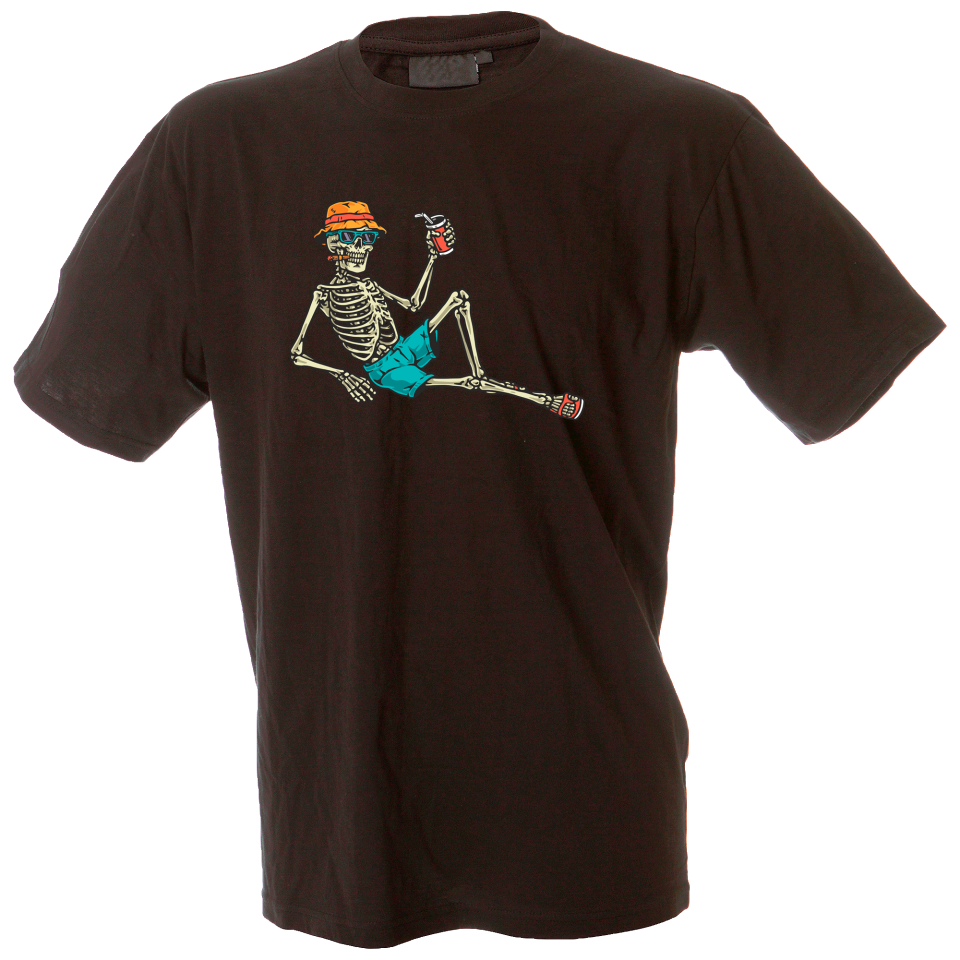 Camiseta hombre esqueleto playero