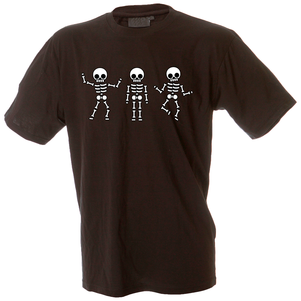 Camiseta hombre esqueletos bailando