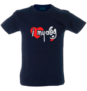 Camiseta hombre i love dog