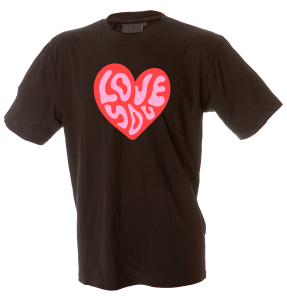 Camiseta hombre love you corazón