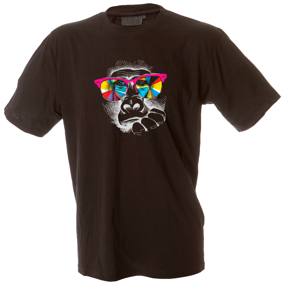 Camiseta hombre mono hipy