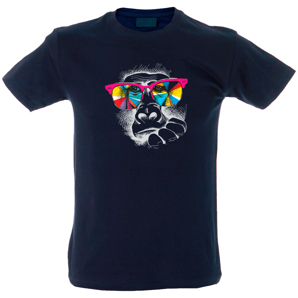 Camiseta hombre mono hipy
