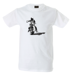 Camiseta hombre motero con casco