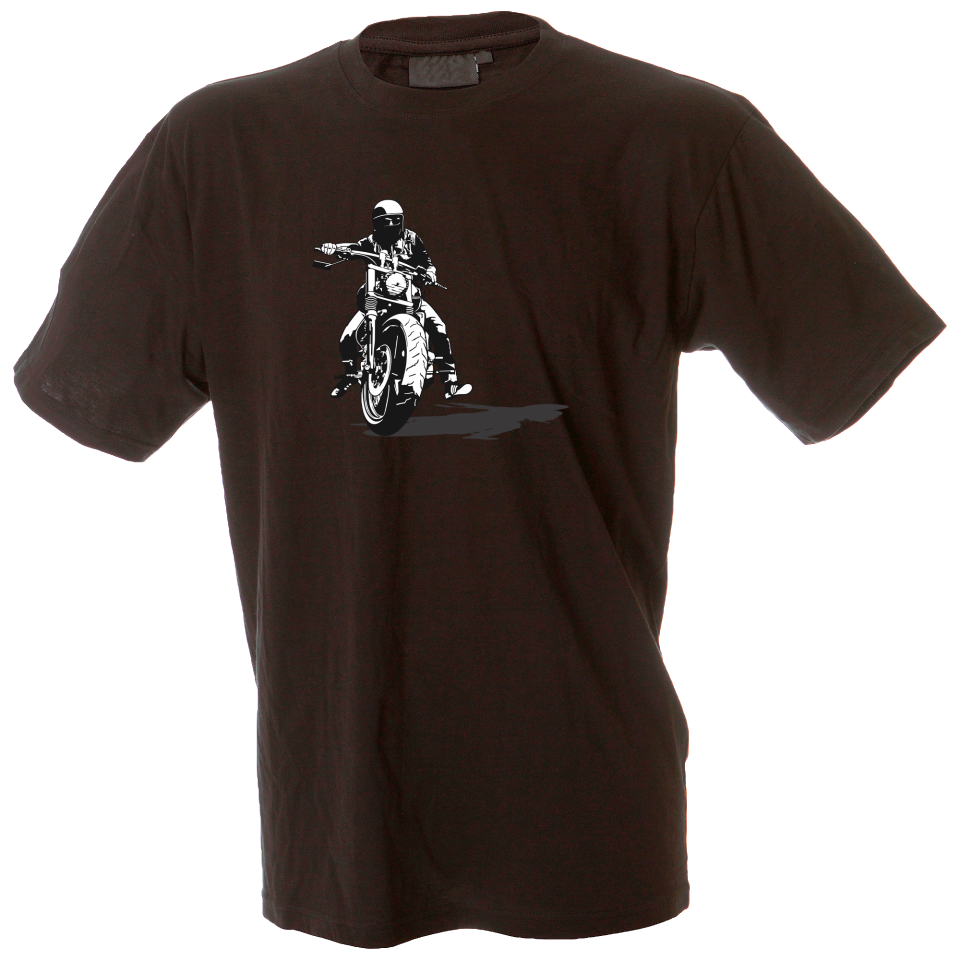 Camiseta hombre motero con casco