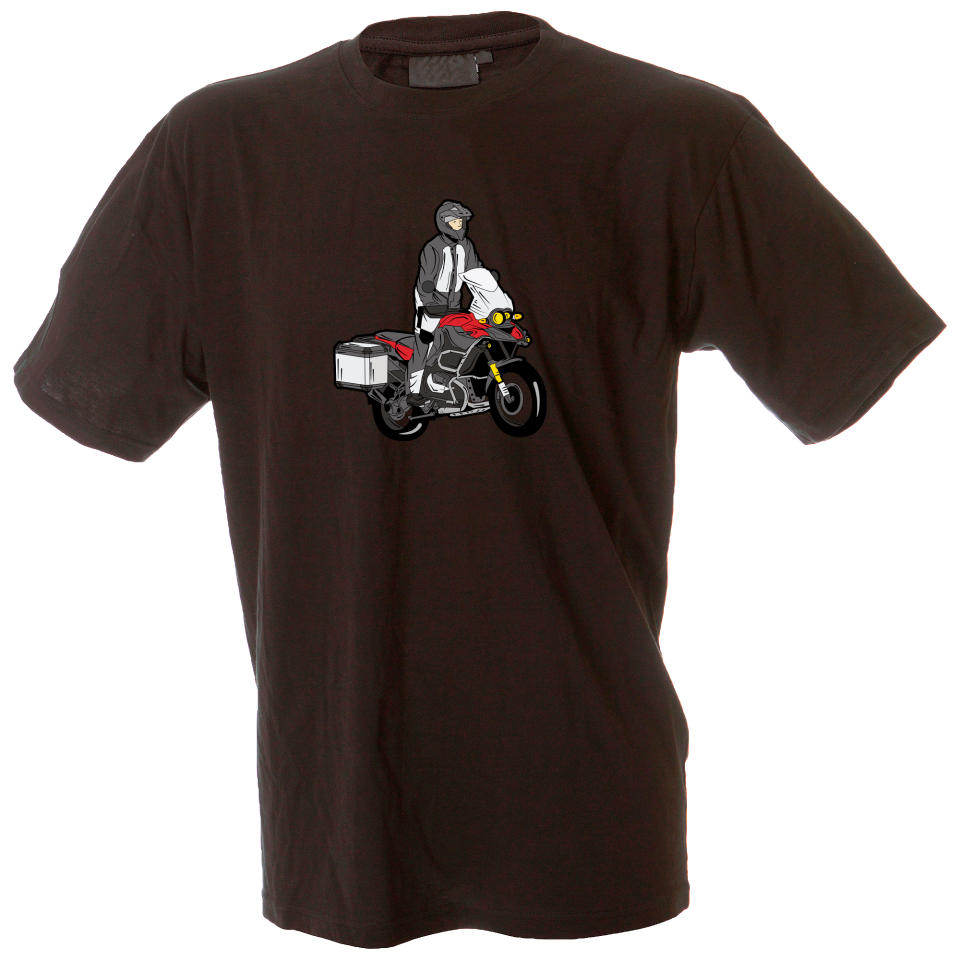 Camiseta hombre moto baúl