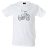 Camiseta hombre silueta de una moto