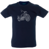 Camiseta hombre silueta de una moto