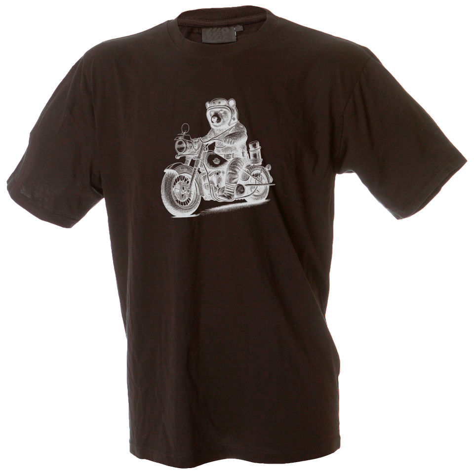 Camiseta hombre moto chopper oso