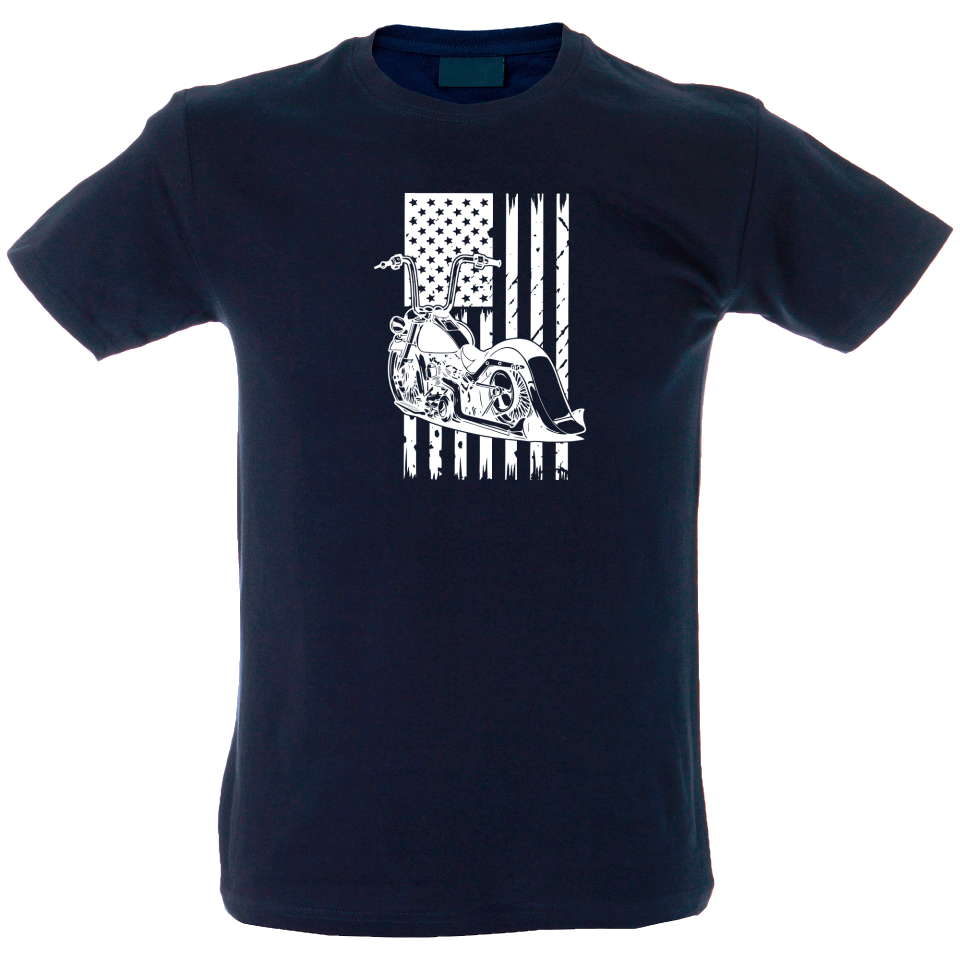 Camiseta hombre moto chopper USA