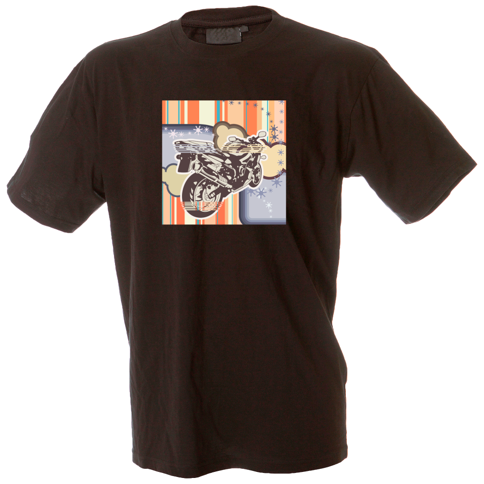 Camiseta hombre moto rayada