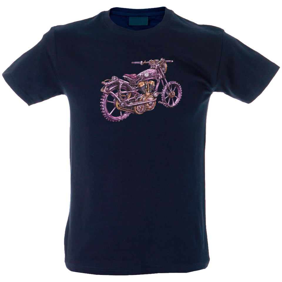 Camiseta hombre moto retro