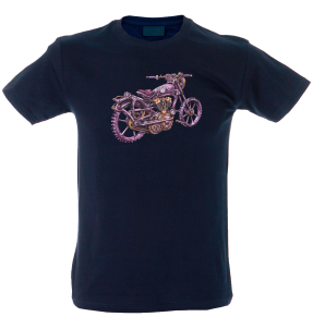 Camiseta hombre moto retro