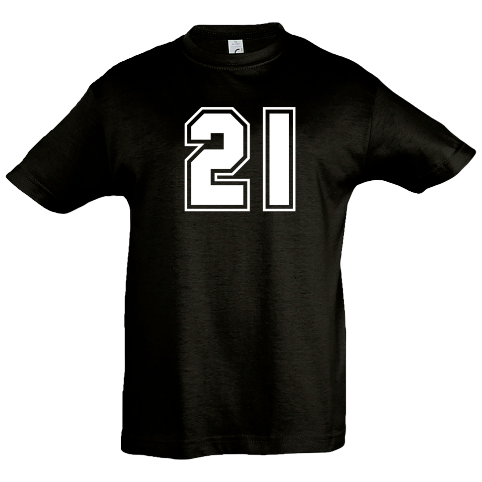 Camiseta infantil número 21