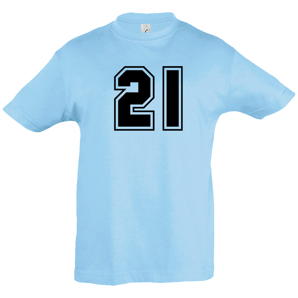 Camiseta infantil número 21