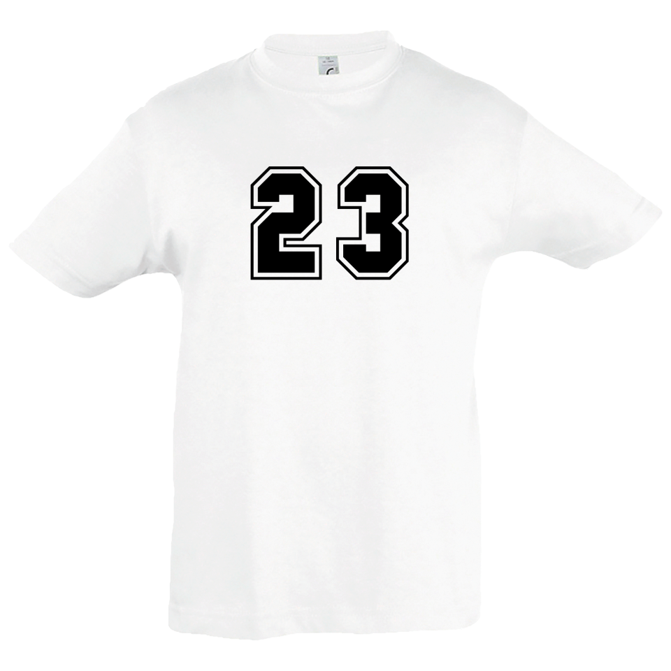 Camiseta infantil número 23