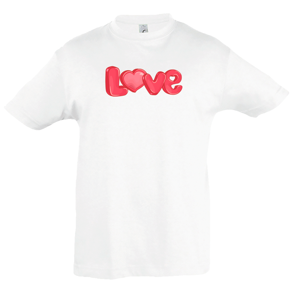 Camiseta infantil palabra love
