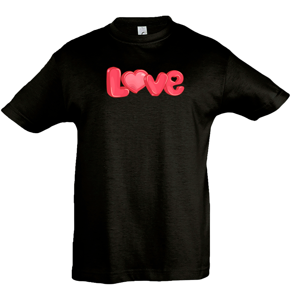 Camiseta infantil palabra love