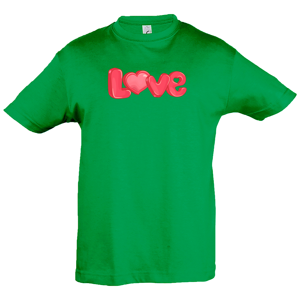 Camiseta infantil palabra love