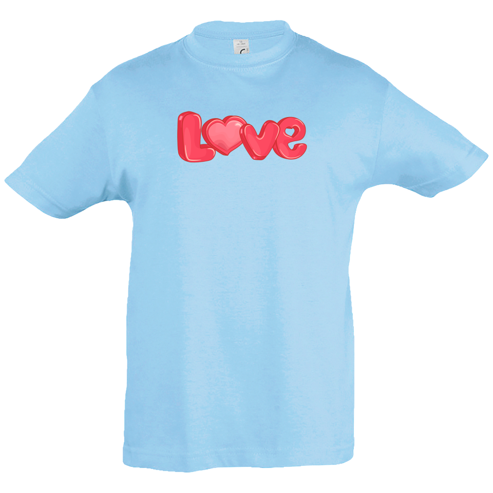 Camiseta infantil palabra love