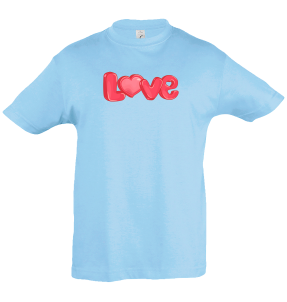 Camiseta infantil palabra love
