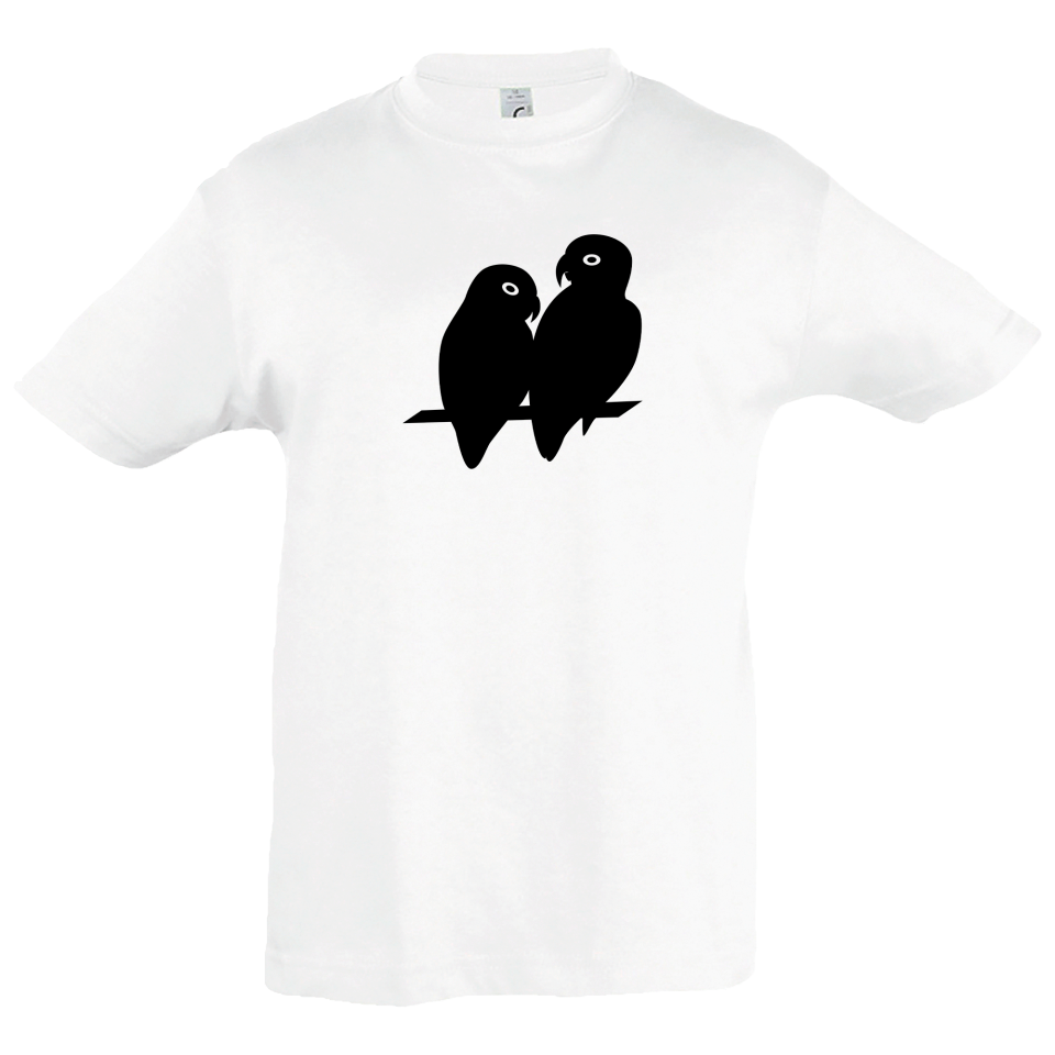 Camiseta infantil pareja de aves