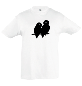 Camiseta infantil pareja de aves