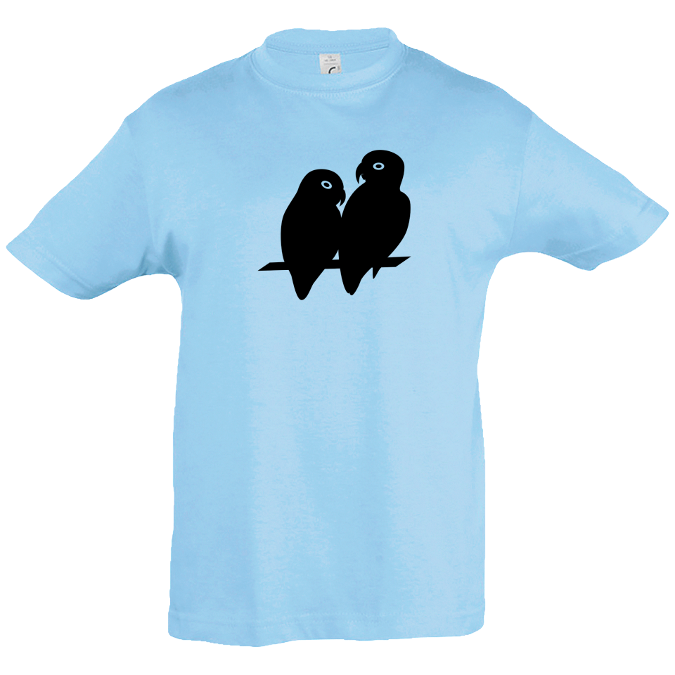 Camiseta infantil pareja de aves