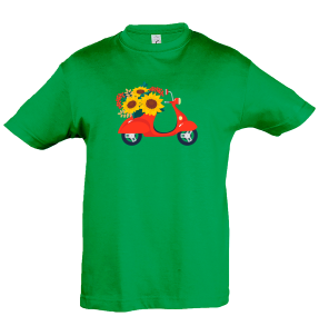 Camiseta infantil vespa flores