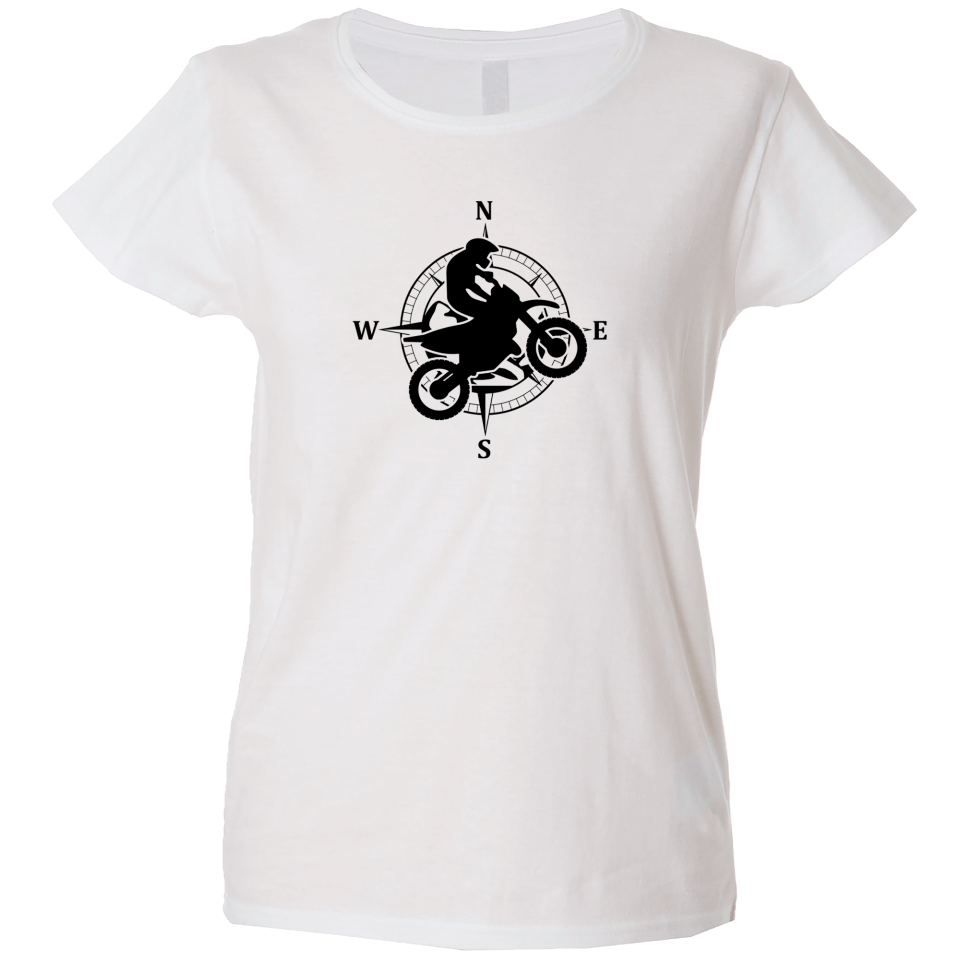 Camiseta mujer brújula motos