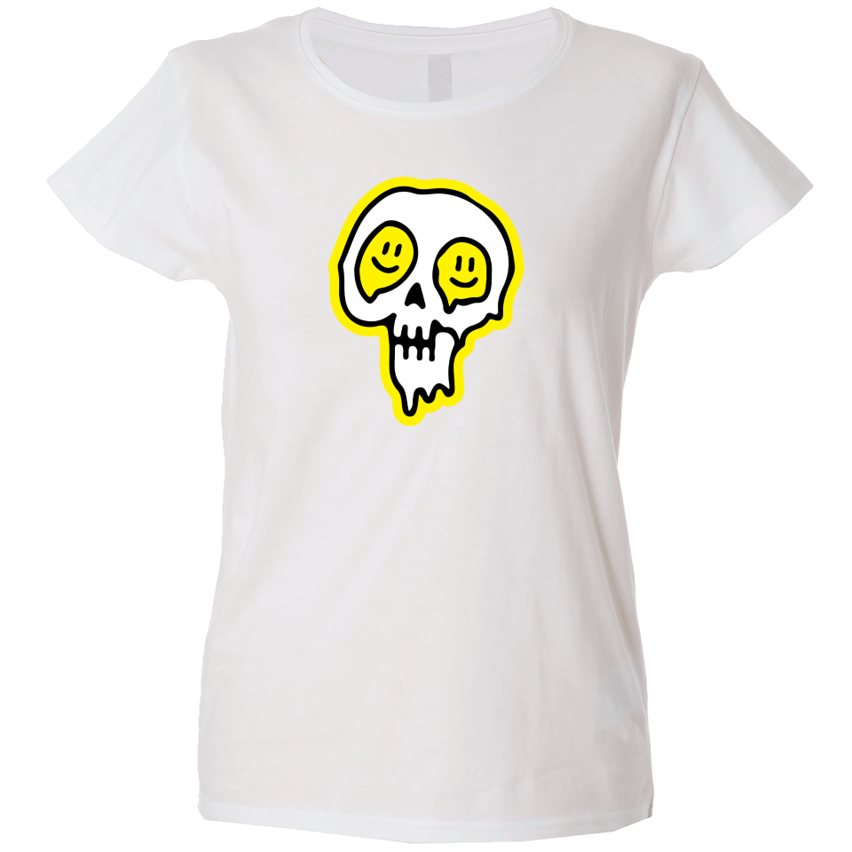 Camiseta mujer calavera derretida