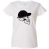 Camiseta mujer calavera gorra