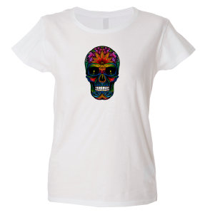 Camiseta mujer calavera mandala