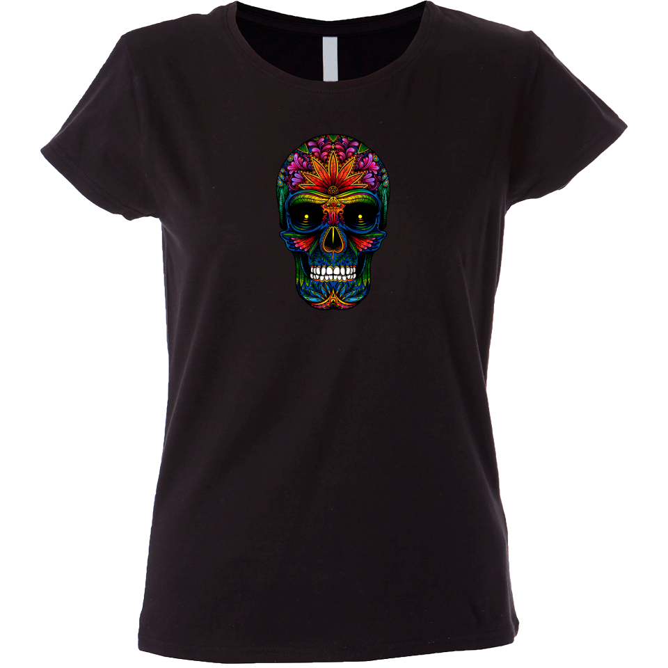 Camiseta mujer calavera mandala