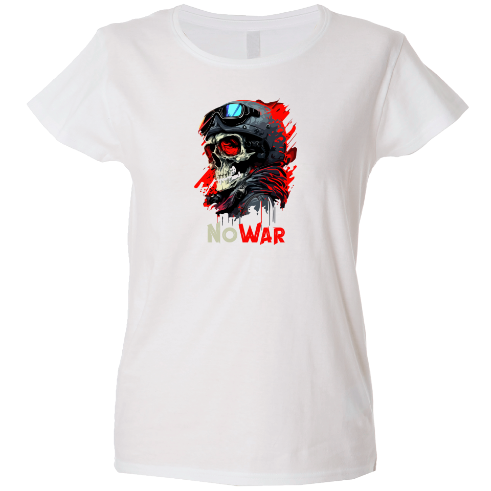 Camiseta mujer calavera no war