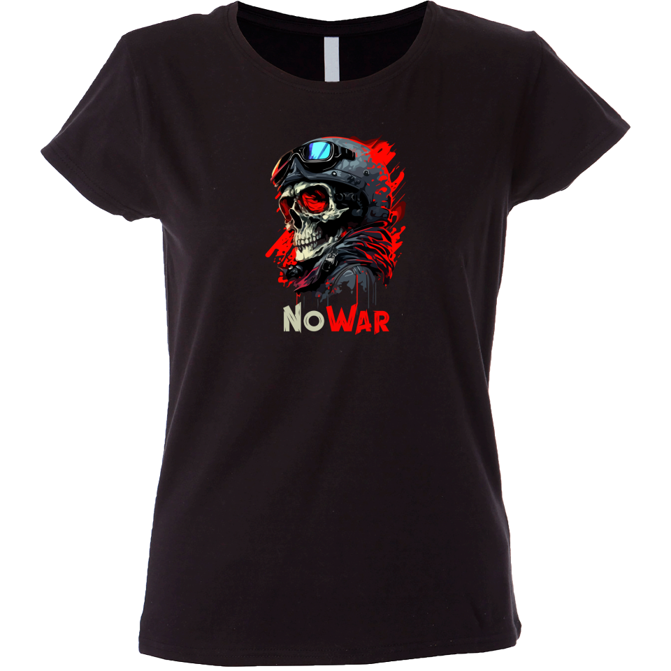 Camiseta mujer calavera no war