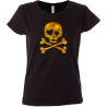 Camiseta mujer calavera ojos corazones