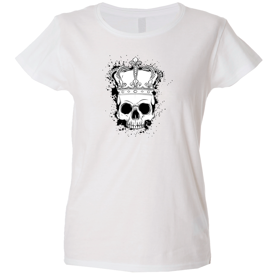 Camiseta mujer calavera rey