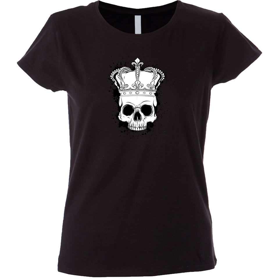 Camiseta mujer calavera rey