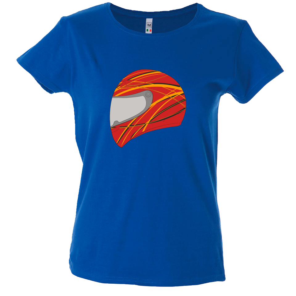 Camiseta  mujer casco rojo
