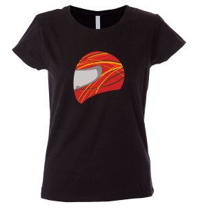 Camiseta mujer casco rojo