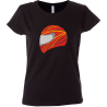 Camiseta  mujer casco rojo