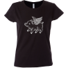 Camiseta  mujer cerdito volador