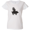 Camiseta  mujer cerdo volador