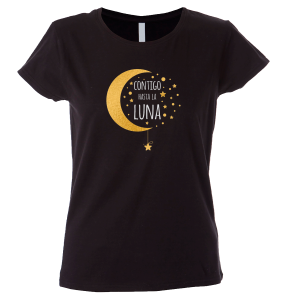Camiseta mujer contigo hasta la luna