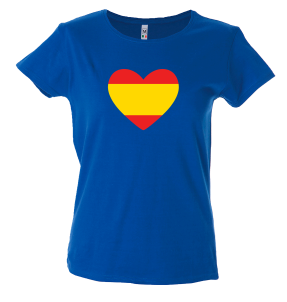 Camiseta mujer corazón bandera España