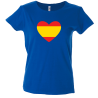 Camiseta mujer corazón bandera España