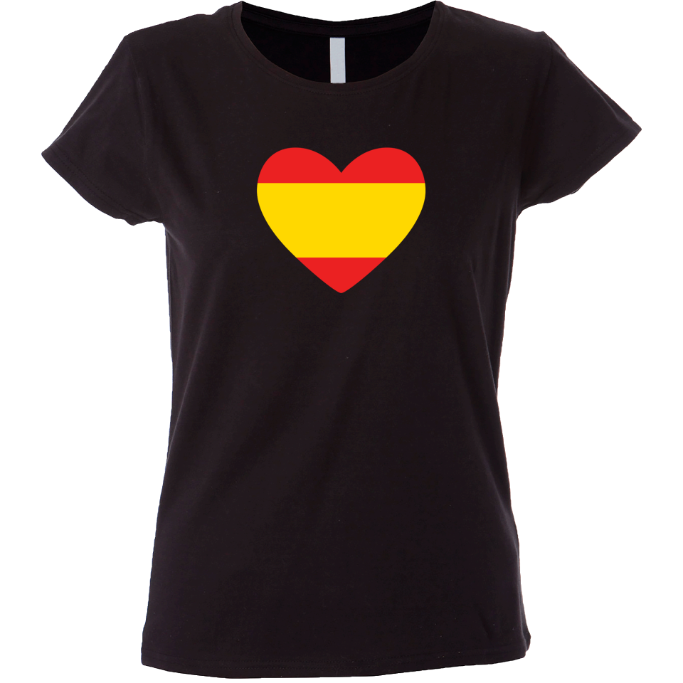 Camiseta mujer corazón bandera España