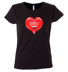 Camiseta mujer corazón enamorado